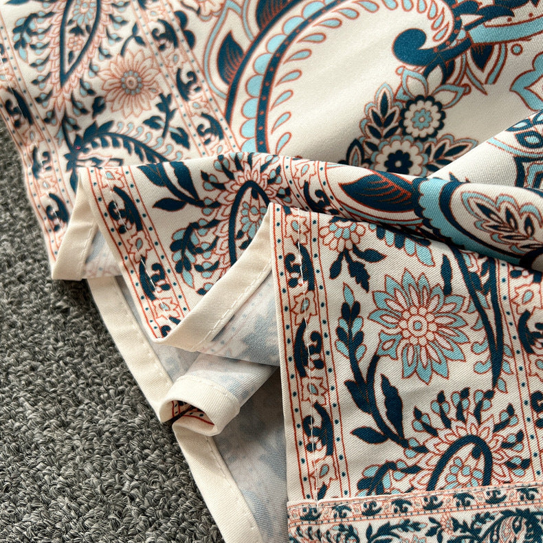 Elegant Floral Designed Trumpet Sleeves Long Dresses