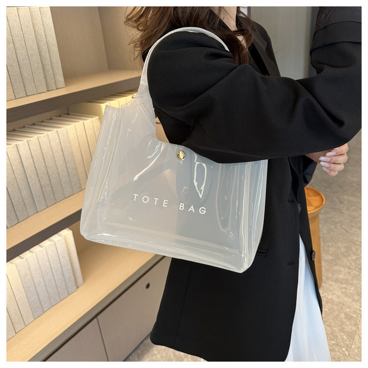 Chic PVC Clear Shoulder Bag