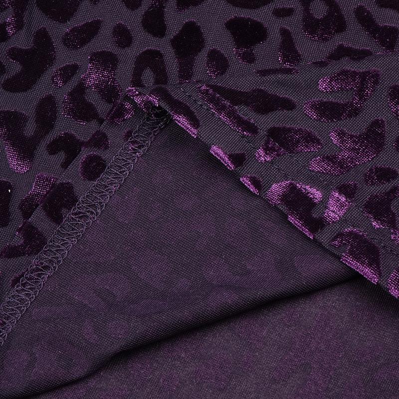 Vintage Leopard Purple Elastic Sexy Party Dresses-Dresses-Free Shipping at meselling99