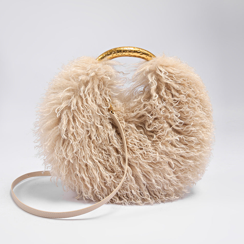 Women's Fuzzy Faux Fur Crossbody Bag