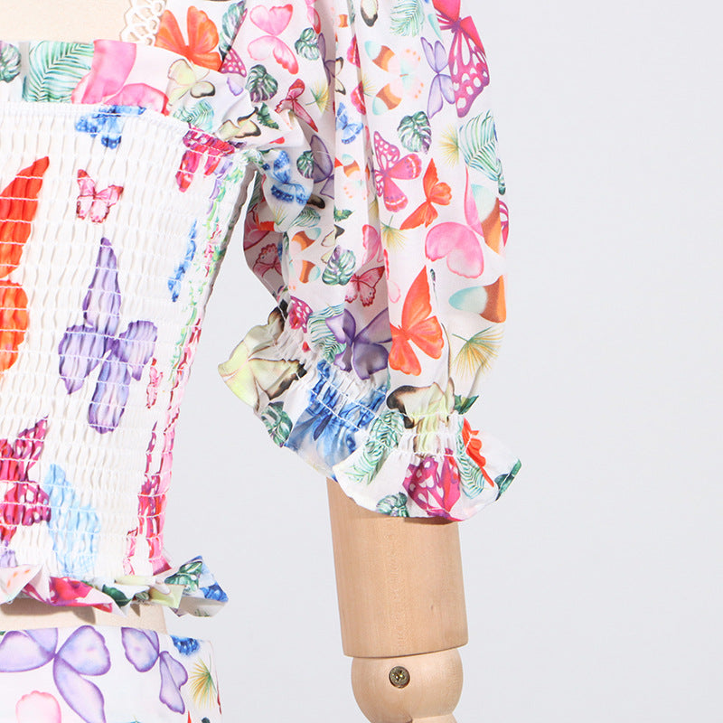 Summer Boho Vacation Style Top & Skirt Set