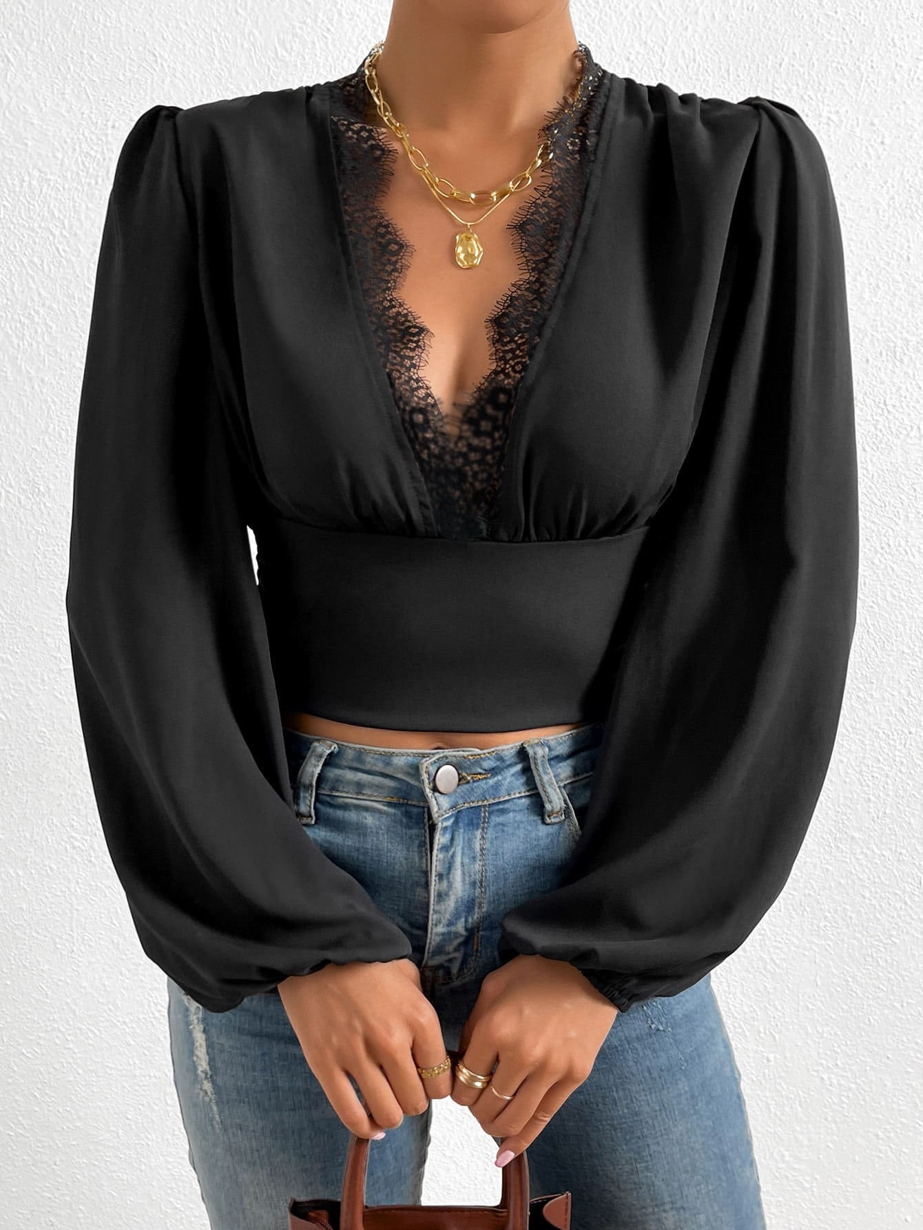 Sexy Long Sleeves Lace Tops for Women