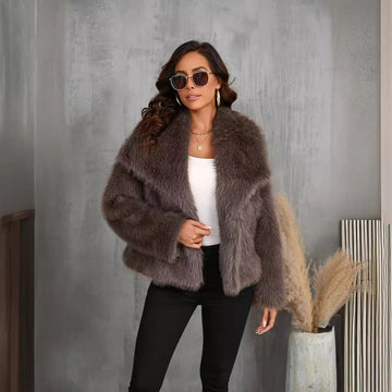 Women Faux Fur Short Overcoats
