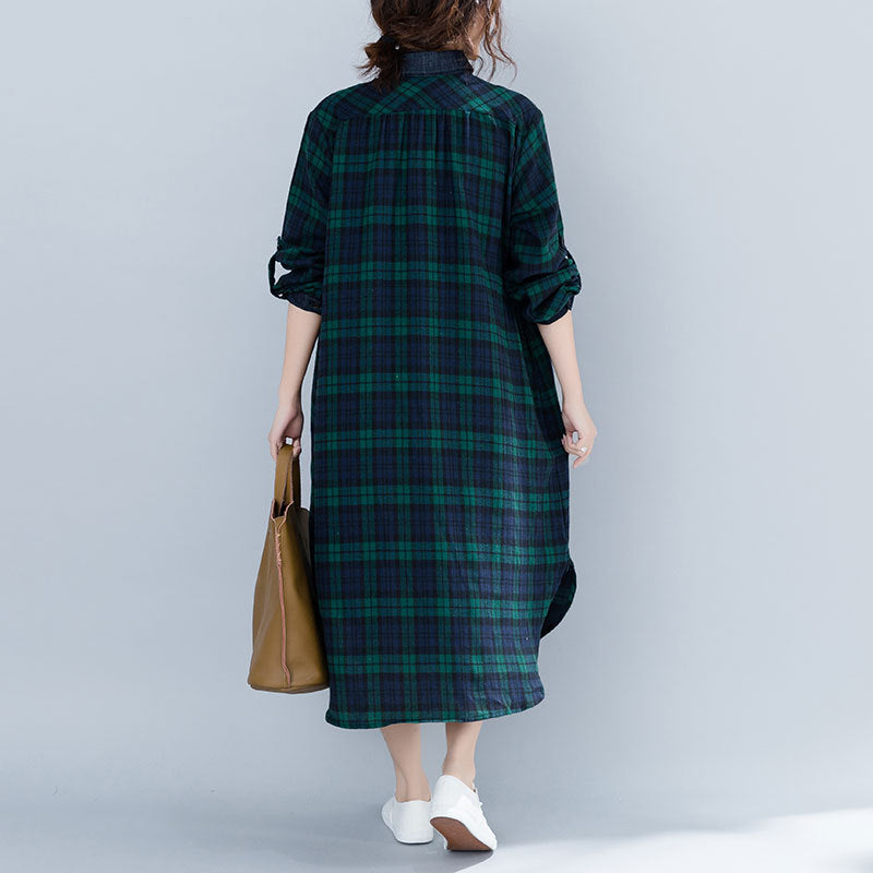 Vintage Plus Sizes Long Sleeves Shirts Dresses-Shirts & Tops-Free Shipping at meselling99