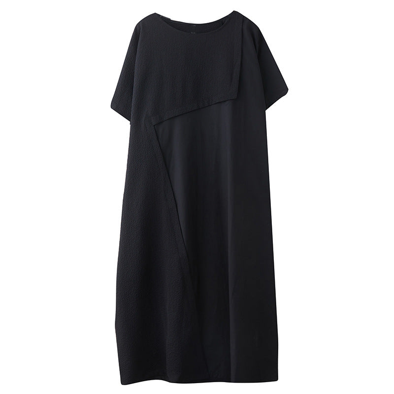 Summer Black Shirts Long Dresses-Dresses-Black-One Size-Free Shipping at meselling99