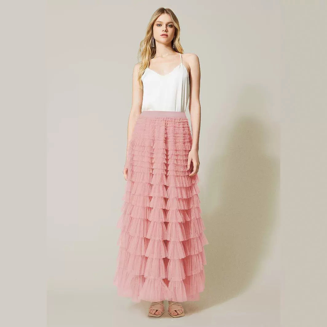 Fashion Elegant High Waist Tulle Cake Skirts for Women