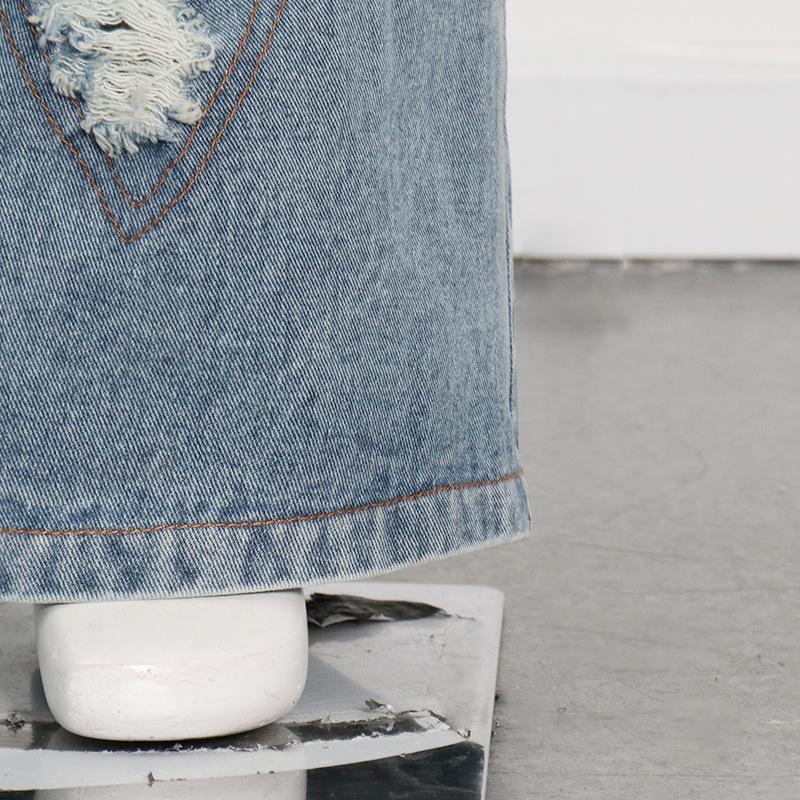 Summer Personality Broken Holes Pipe Pants-STYLEGOING