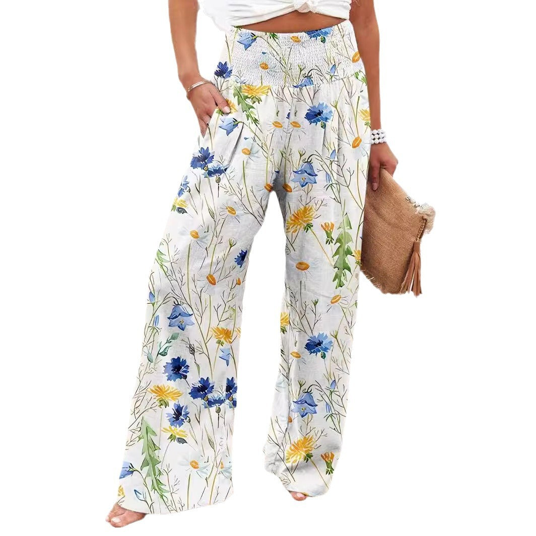 Women's Printed Wide-Leg Lounge Pants