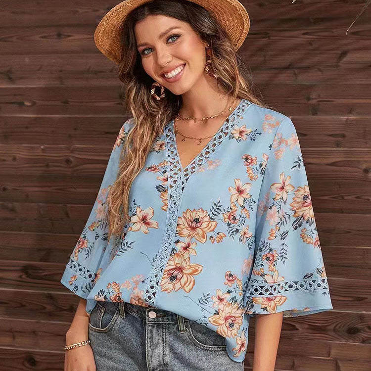 Summer Casual Women Blouses Shirts