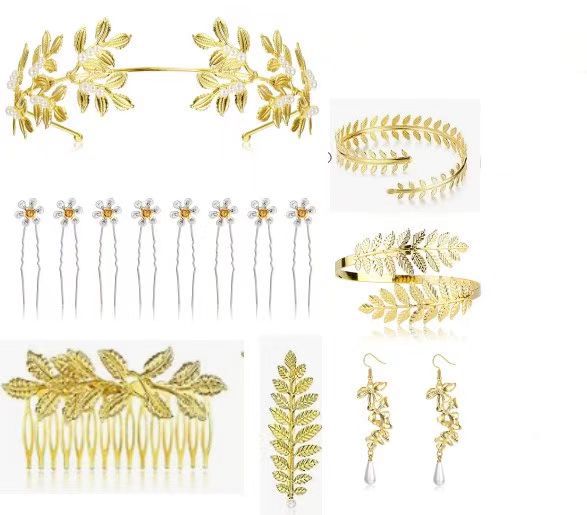 Gold Leaf Pearl Headband – Elegant Wire Wrap Hair Accessory for Women