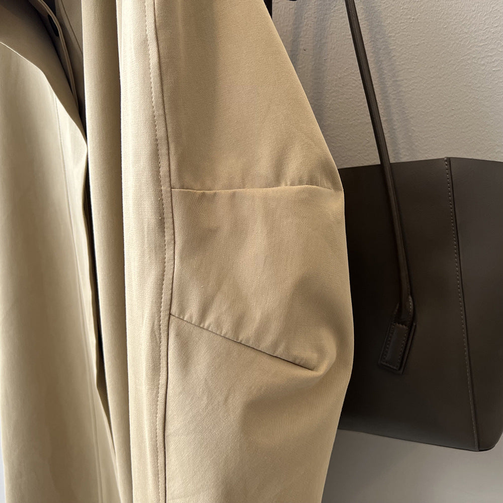 Women’s Stand Collar Long Trench Coat