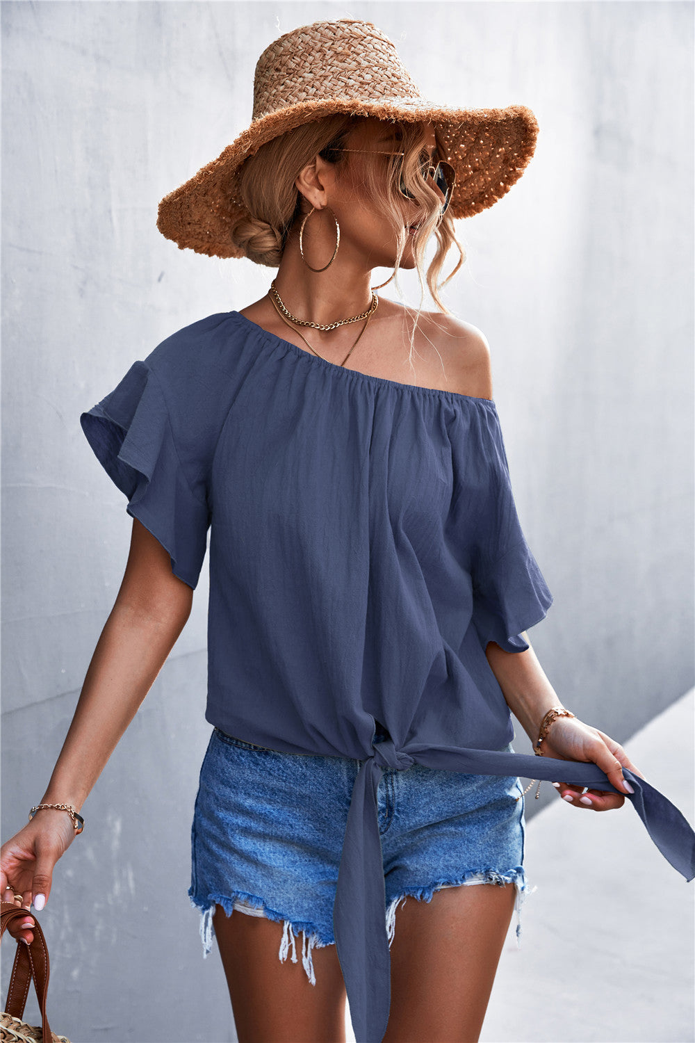 Summer Round Neck Women Blouses