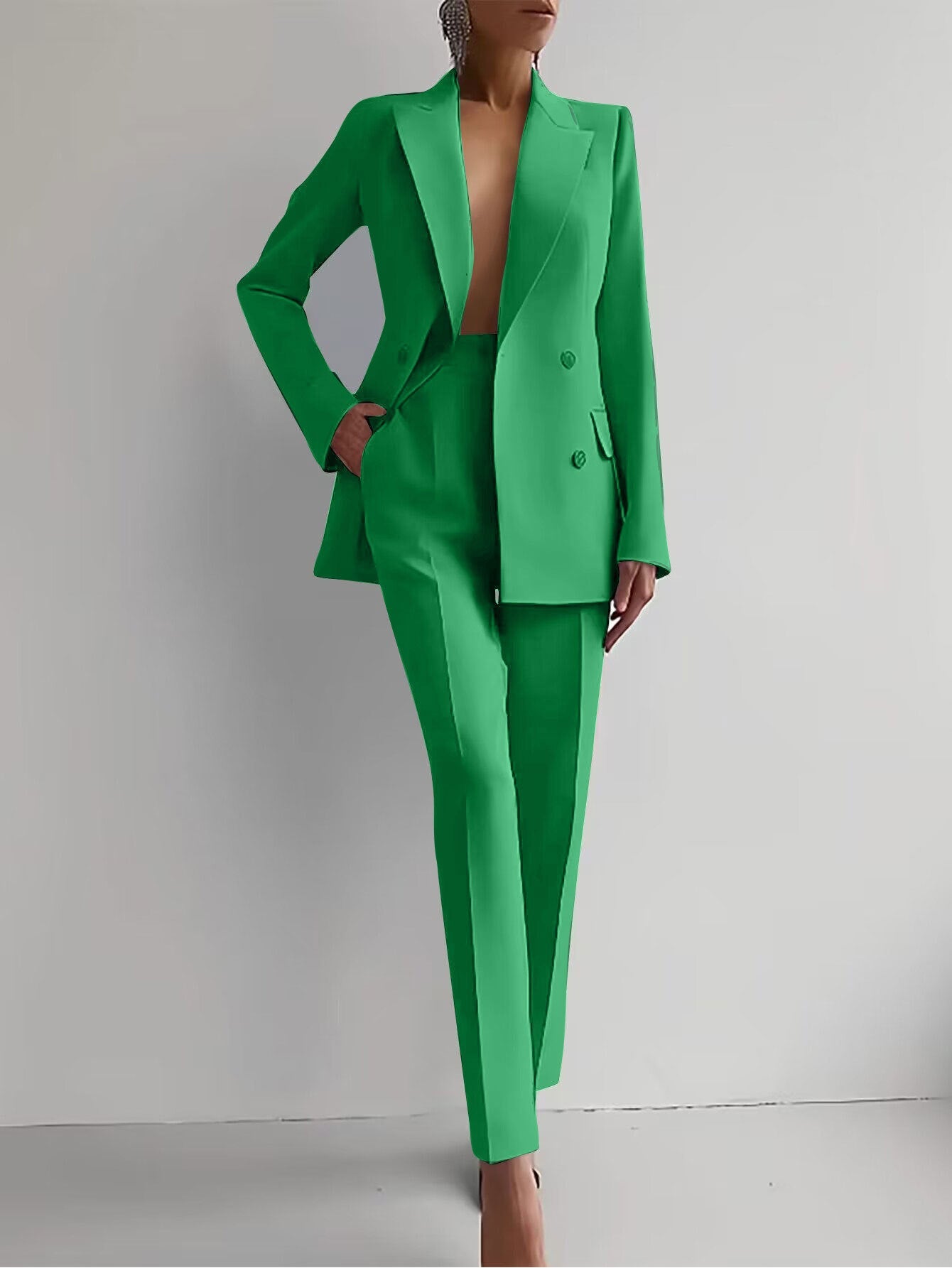 Runway Pocketed Blazer - Red