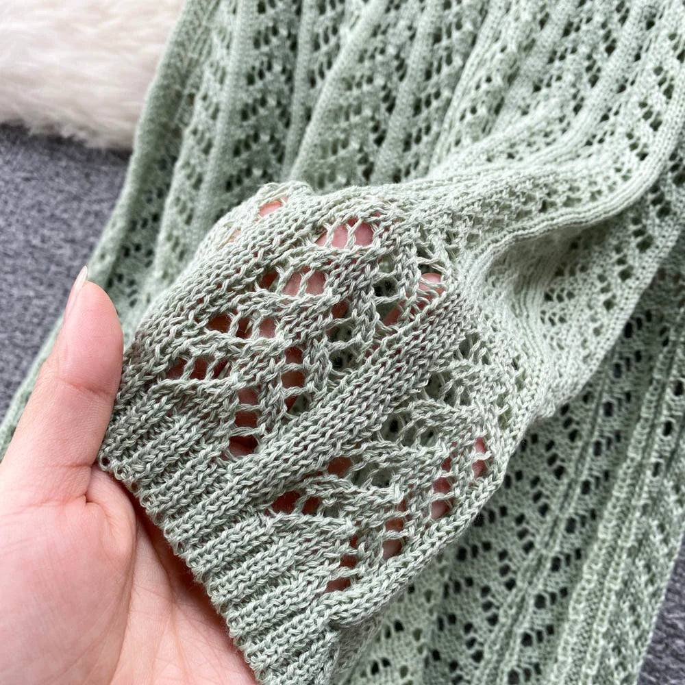 Designed Halter Sleeveless Knitted Sheath Holiday Dresses