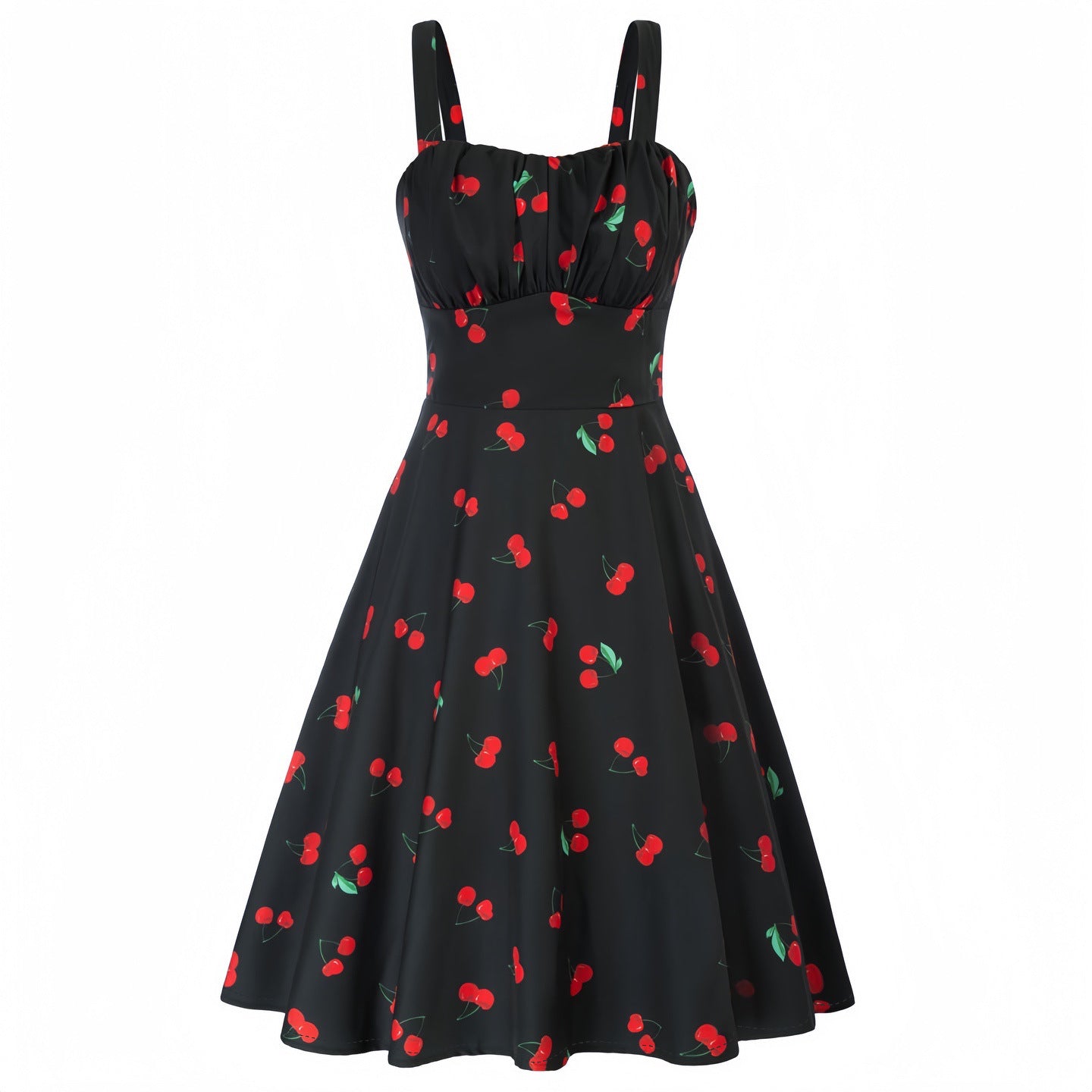 Summer Floral Sundress for Women - Slim Fit Strappy Dress with Cute Print