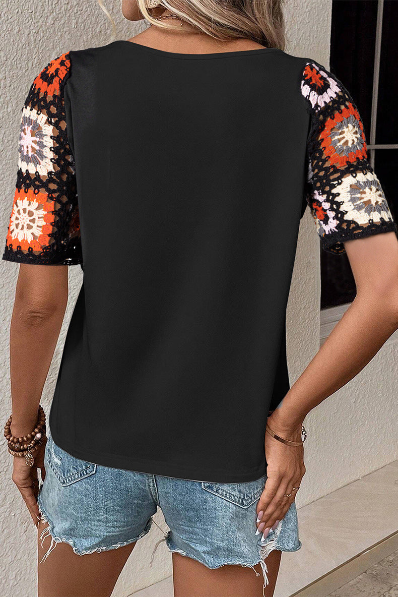 Casual Round Neck Pullover Short Sleeves T Shirts