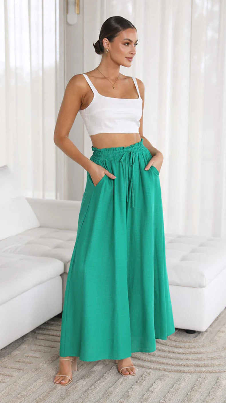 Women's High-Waisted Wide-Leg Palazzo Pants