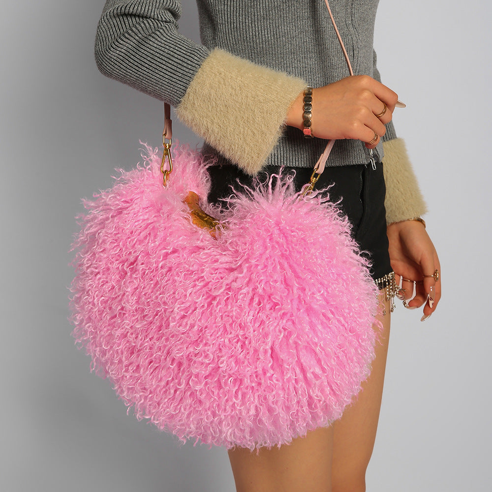 Women's Fuzzy Faux Fur Crossbody Bag