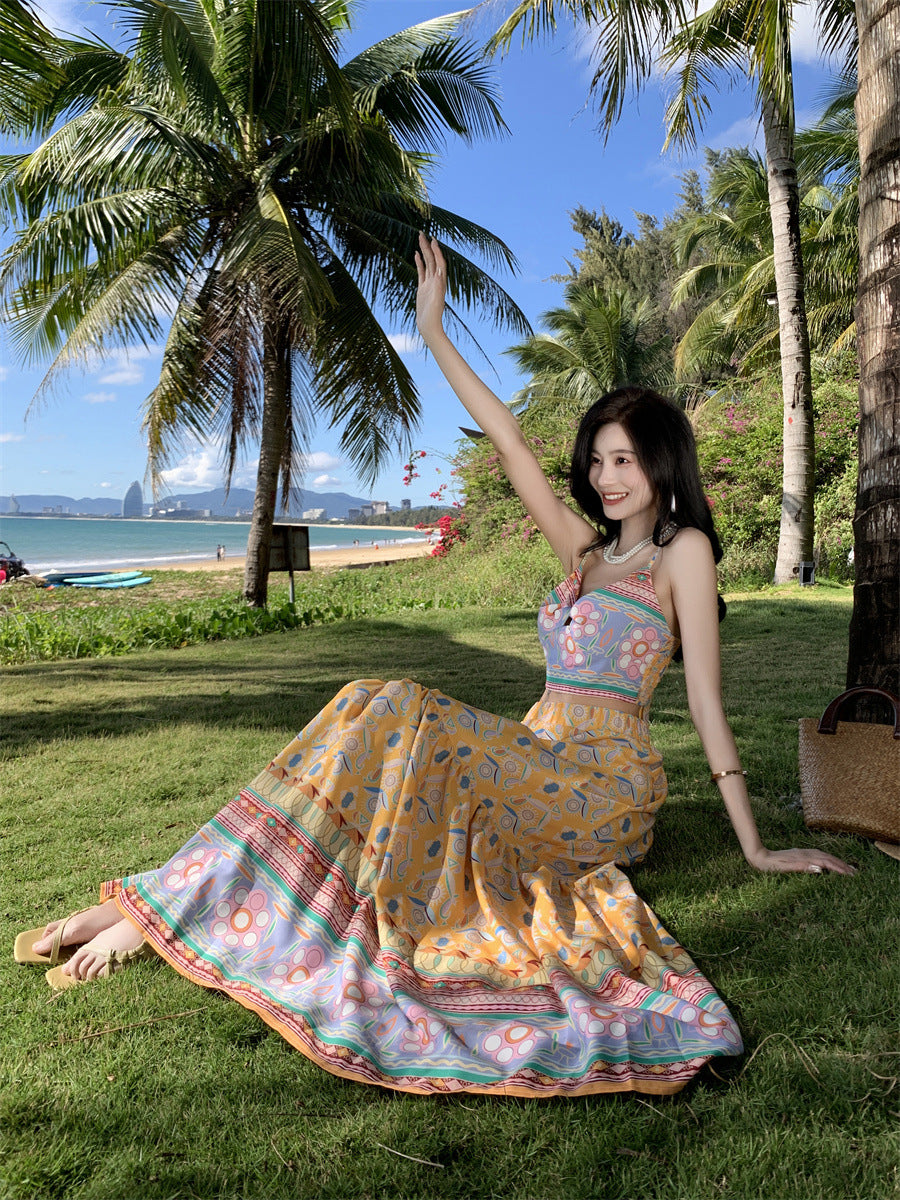 Designed Summer Holiday Tank Tops & Skirts