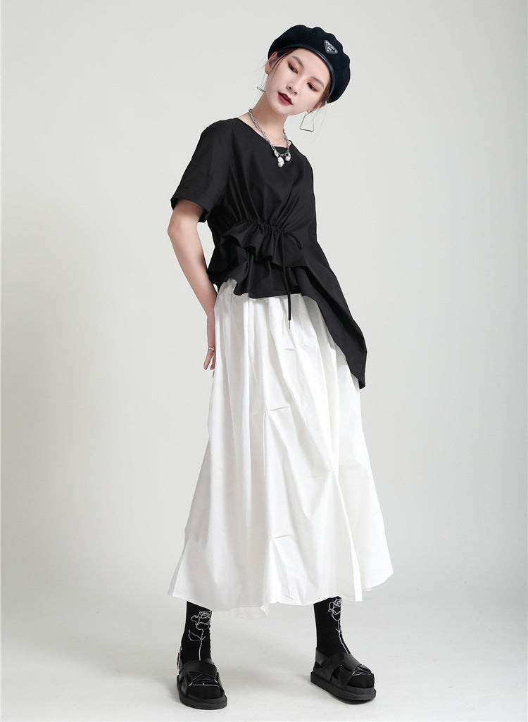Women's High Waist A-Line Midi Skirt