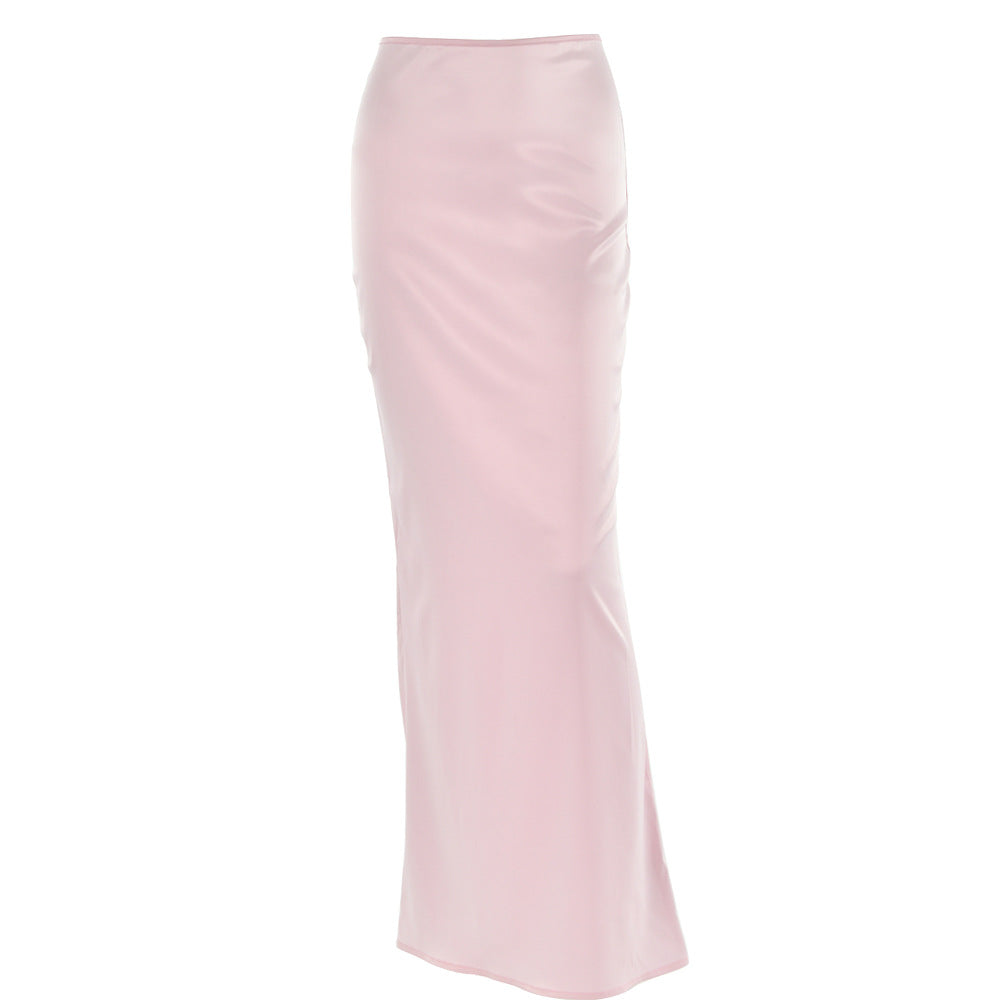 Sexy Women Satin Bodycon Summer Long Skirts