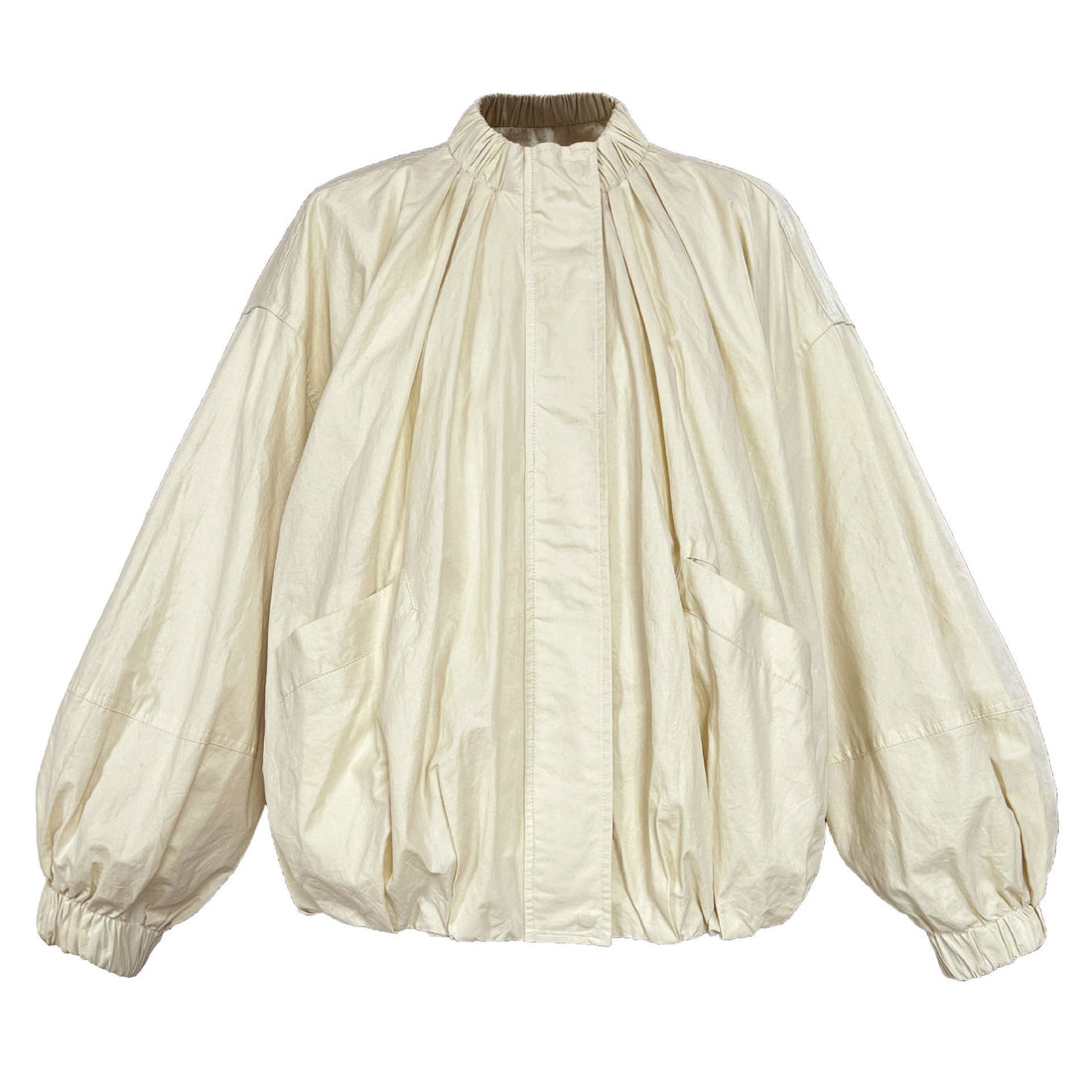 Women's Stand Collar Zip-Up Cotton Jacket-Black-M-Free Shipping Leatheretro