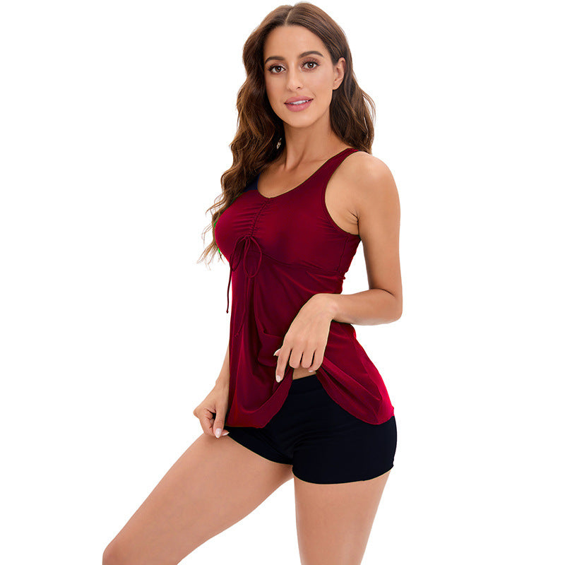 Women's Printed Multi-Colored Conservative Bikini Set