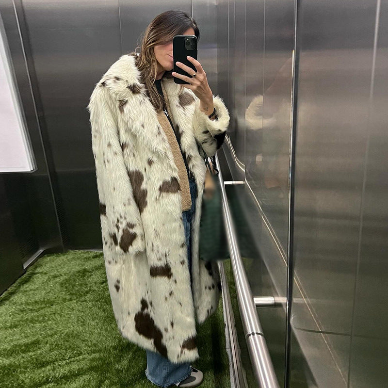 Women's Winter Fashion Eco-Friendly Fur Jacket Coat