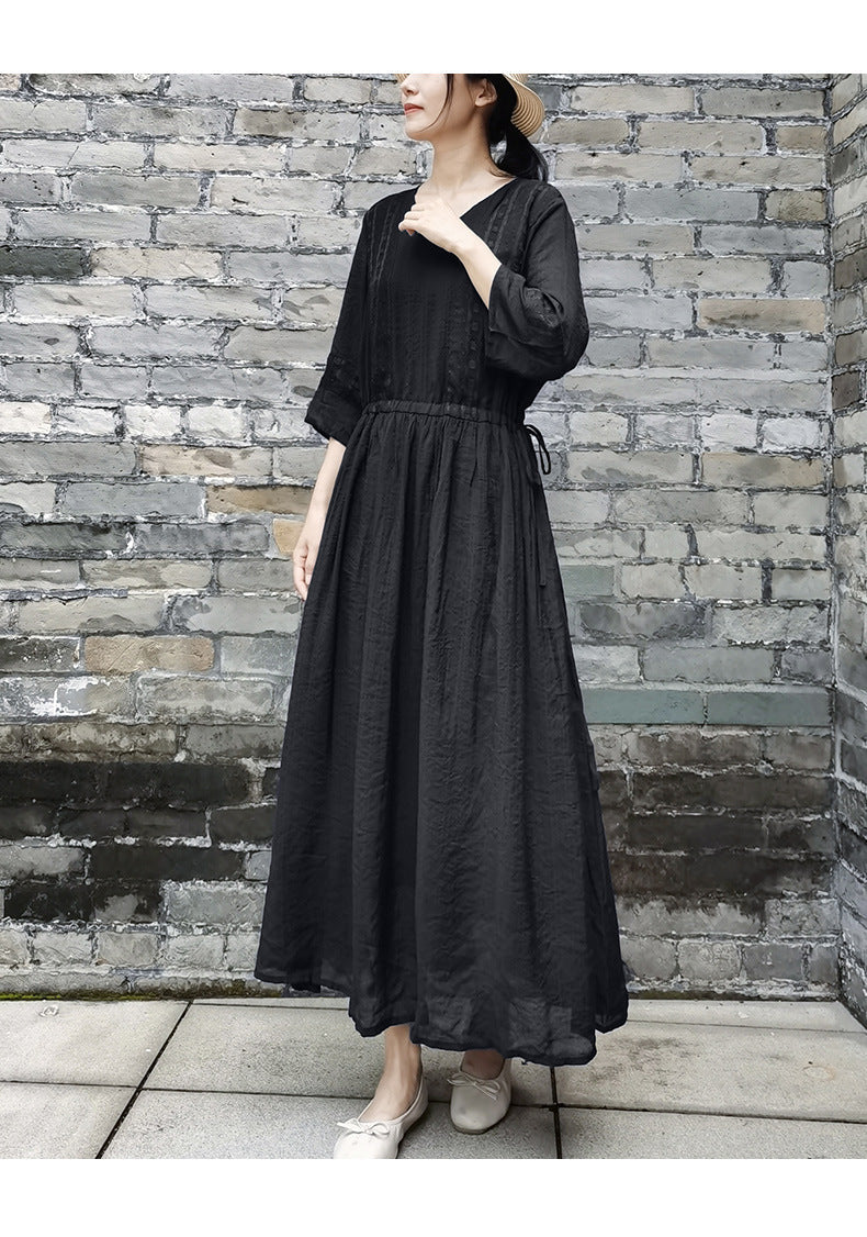 Ethnic Women Summer Linen Dresses-Dresses-Free Shipping at meselling99