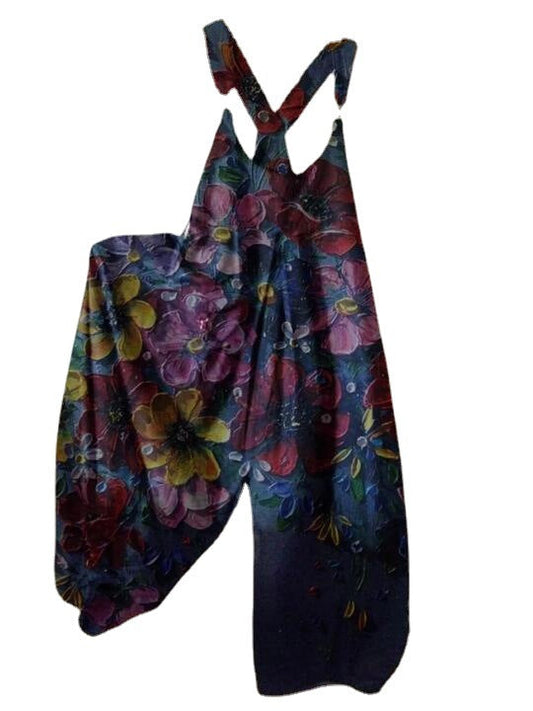 Casual Summer Floral Print Jumpsuits