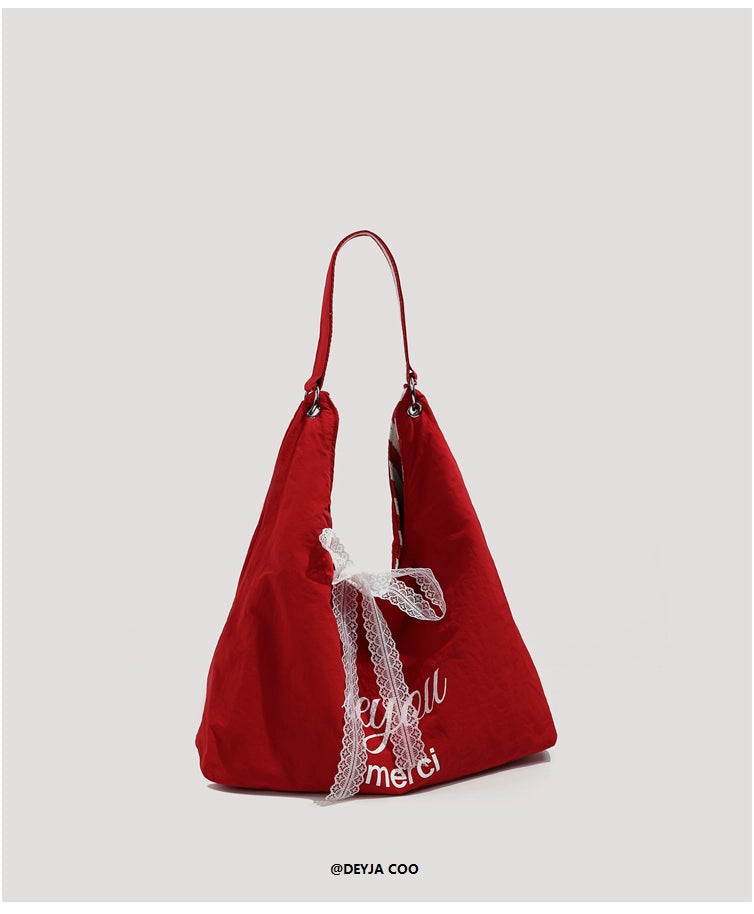 Double Sided Striped Canvas Tote Bag