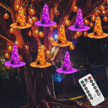 Glowing Witch Hat Light - Spooky Halloween Decor LED Witch Hat