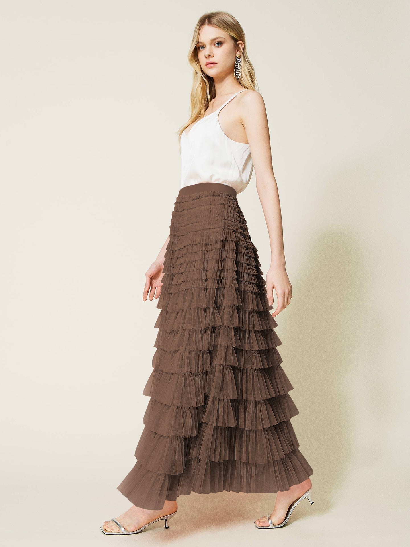 Fashion Elegant High Waist Tulle Cake Skirts for Women