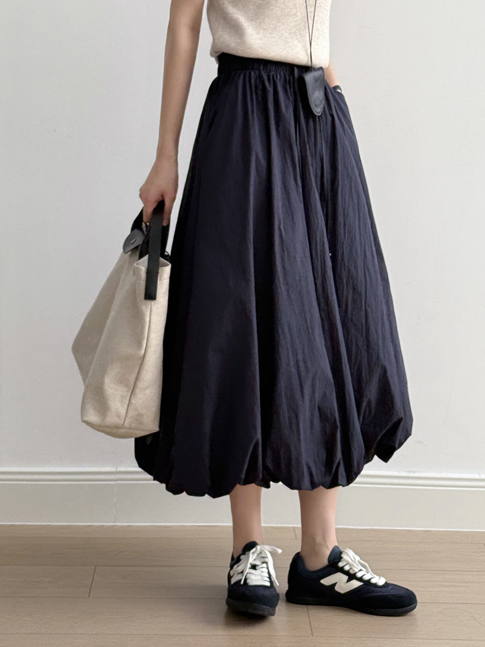 Women's Summer A-Line Skirt-White-M-Free Shipping Leatheretro