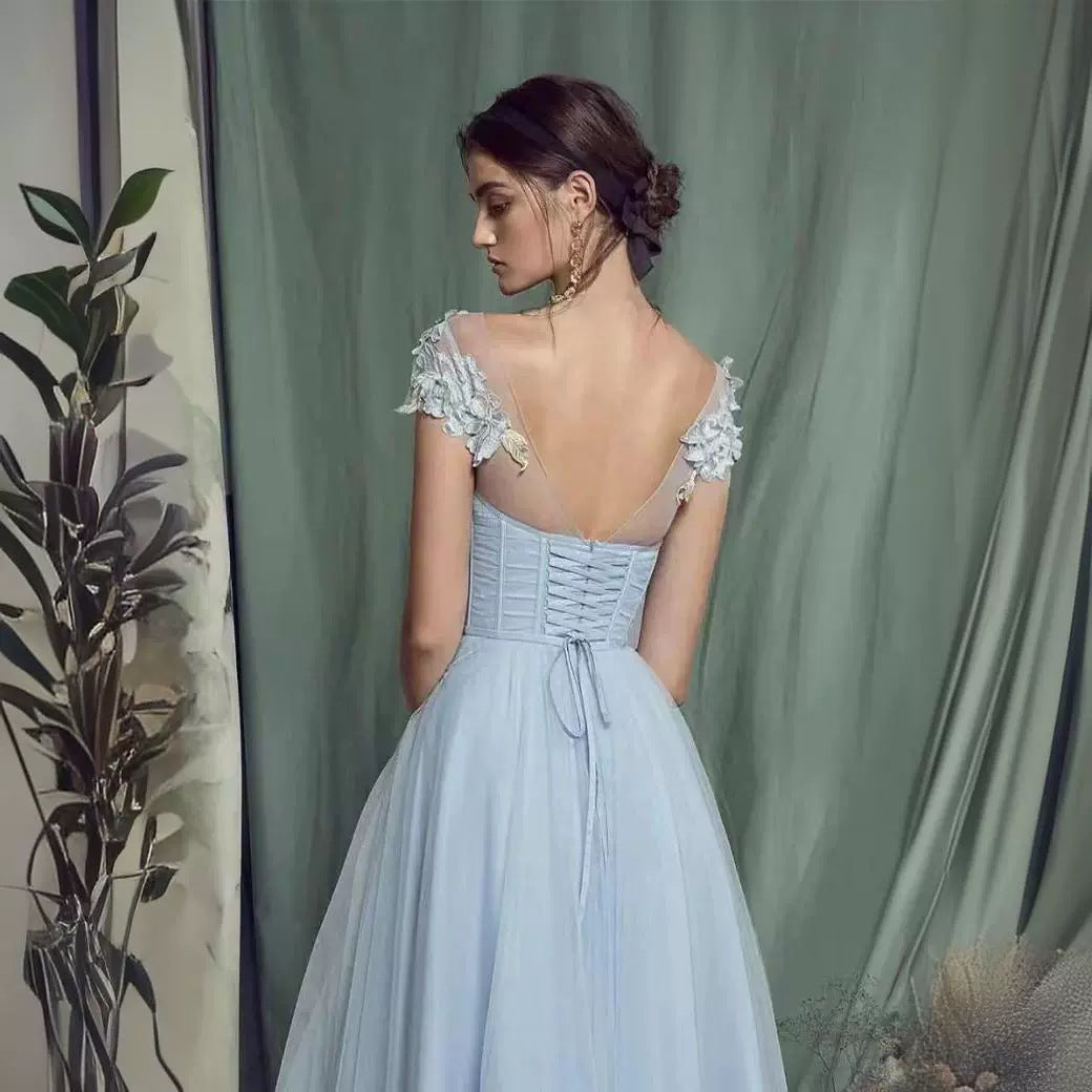 Off-Shoulder Bodycon Open Back Midi Evening Dress