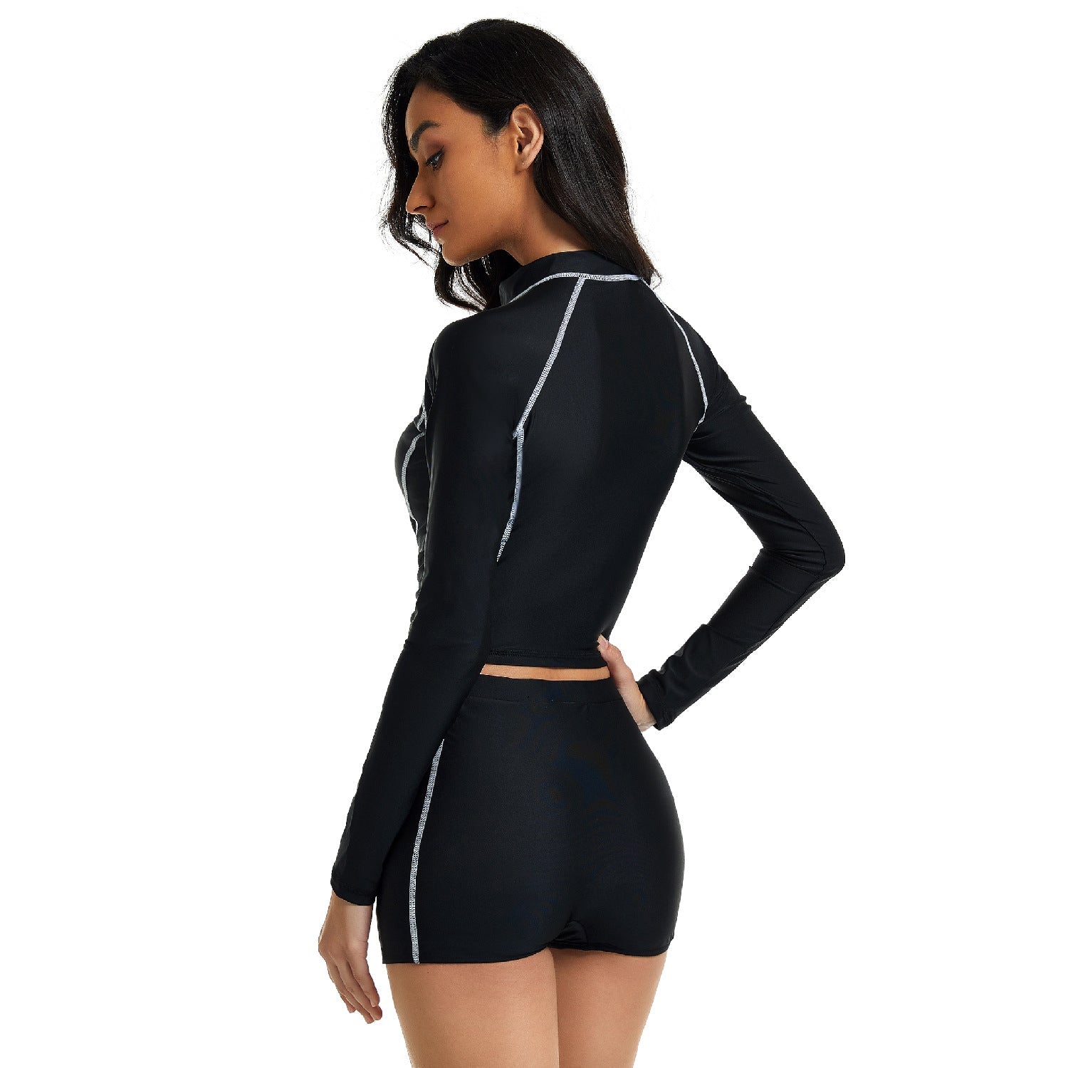 Black Long Sleeves Surfing Wetsuits for Women