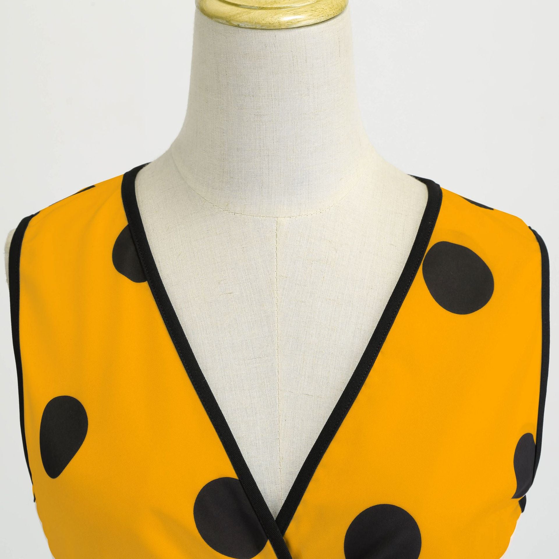 Summer Sleeveless Polka Dot Dresses-Dresses-Free Shipping at meselling99