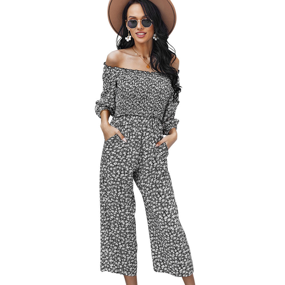 Fashion Off The Shoulder Women Jumpsuits Rompers
