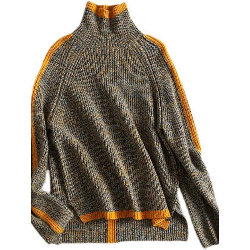 Women's High Neck Chunky Knit Sweater