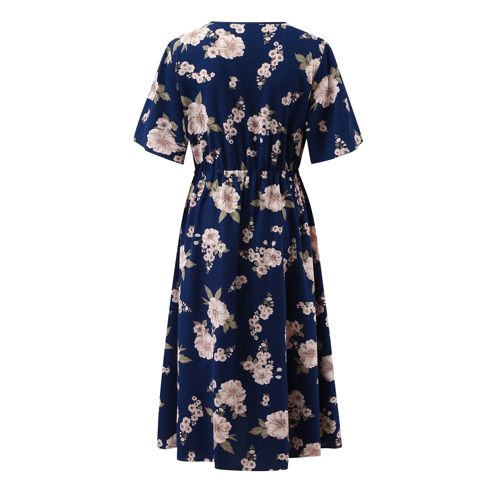 Women Chiffon Short Sleeves Plus Sizes Dresses-Dresses-Free Shipping at meselling99