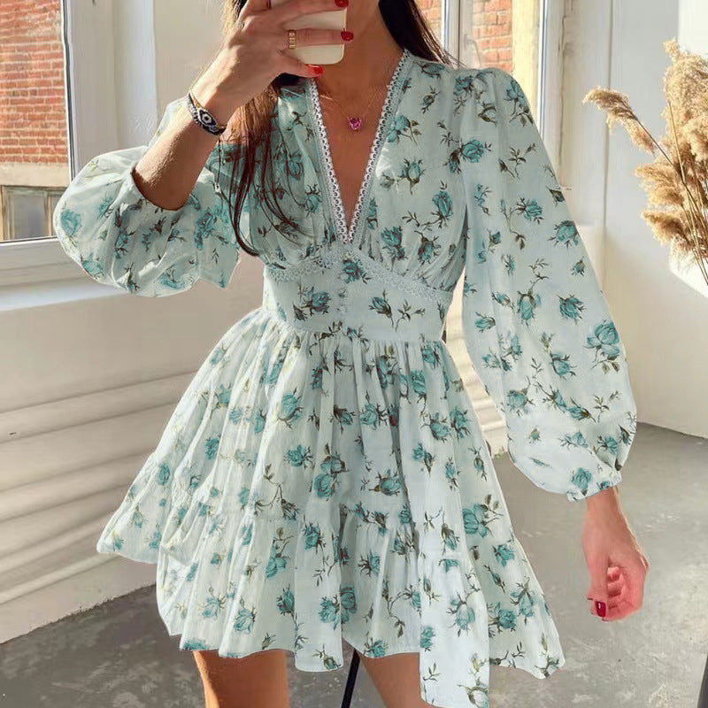 Elegant Sweet Summer Short Long Sleeves Short Dresses
