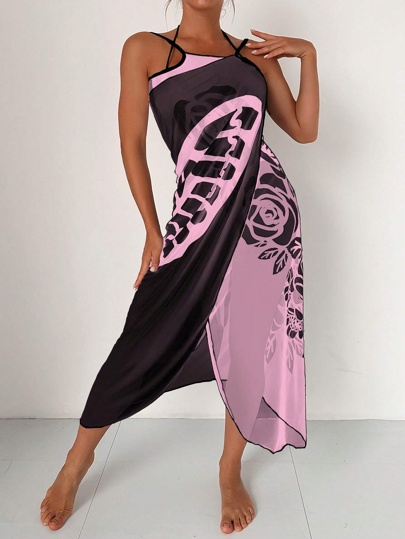 Summer Butterfly Print Beach Cover Ups