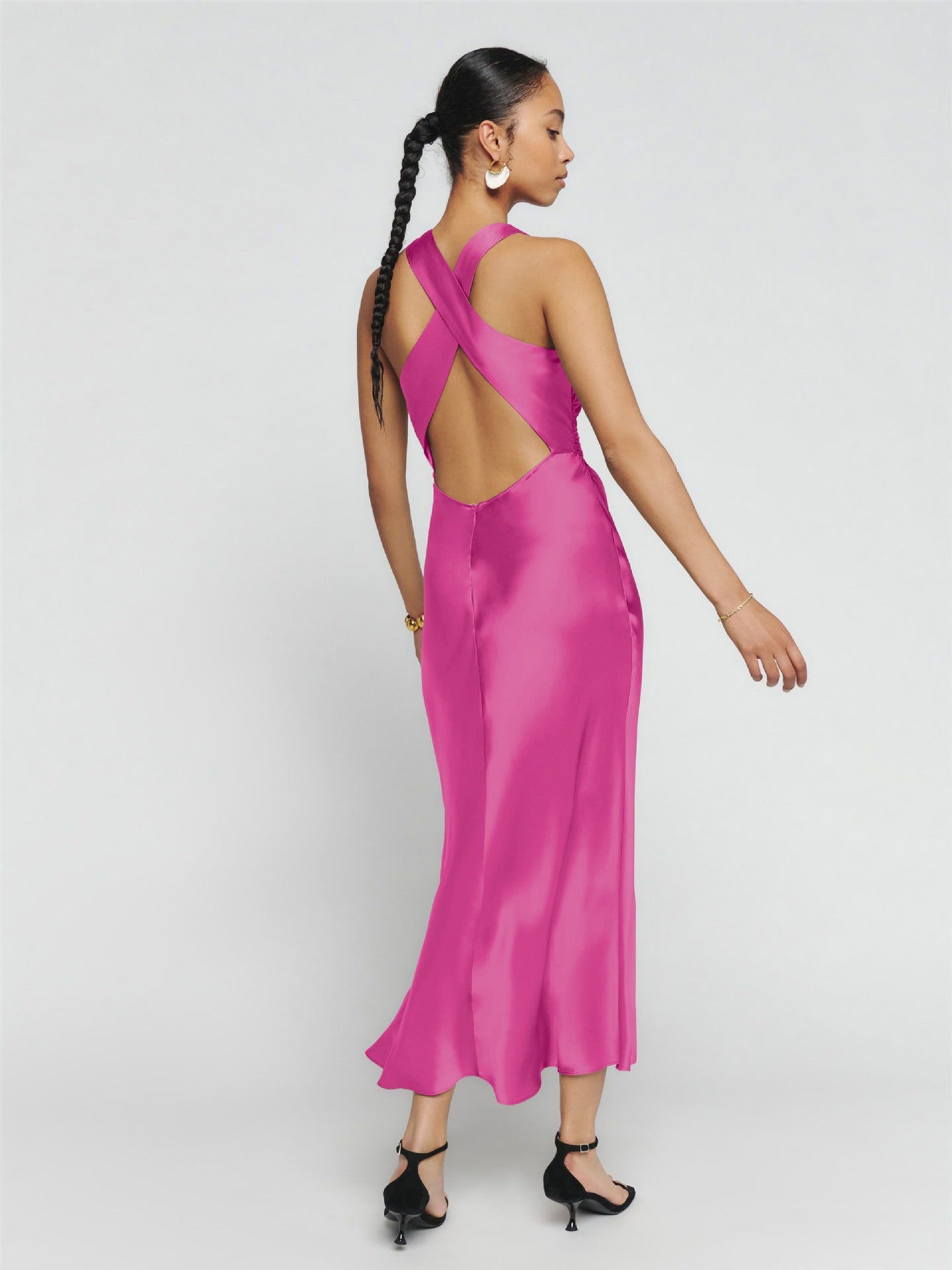 Sexy Stain Crossed Backless Evening Dresses