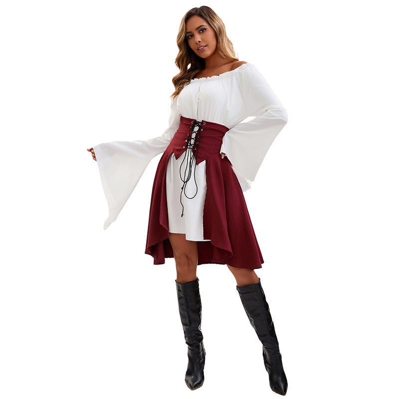 Renaissance Pirate Shirt - Medieval Halloween Costume Blouse for Women