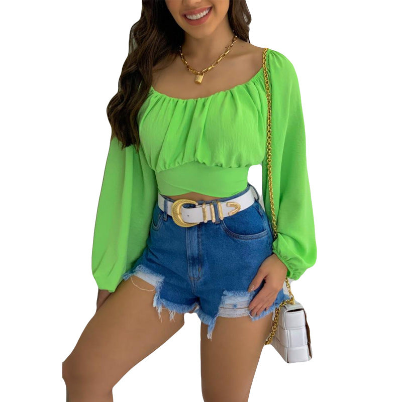 Sexy Off The Shoulder Summer Short Blouses Shirts