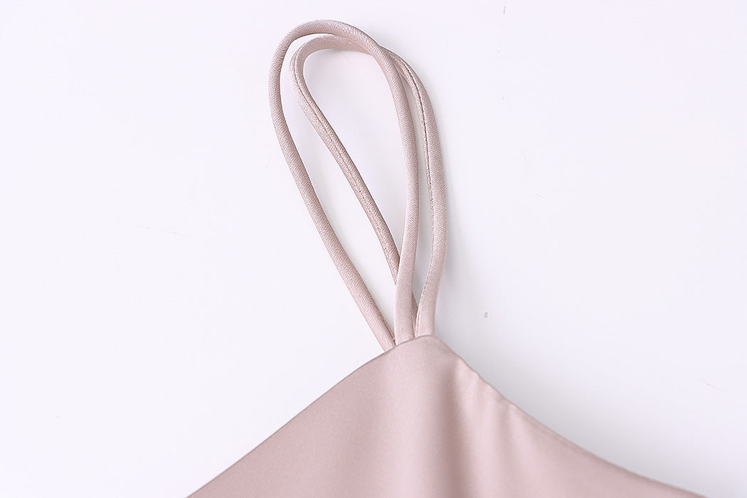 Elegant French Satin Slip Dress