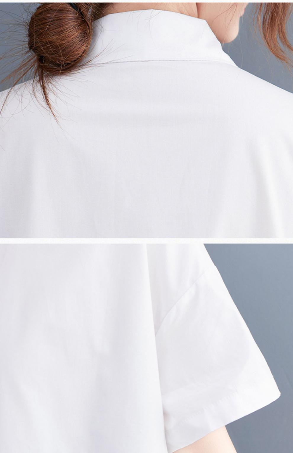 Summer Tulle Short Sleeves Plus Sizes Long Shirts Dresses-Dresses-Free Shipping at meselling99