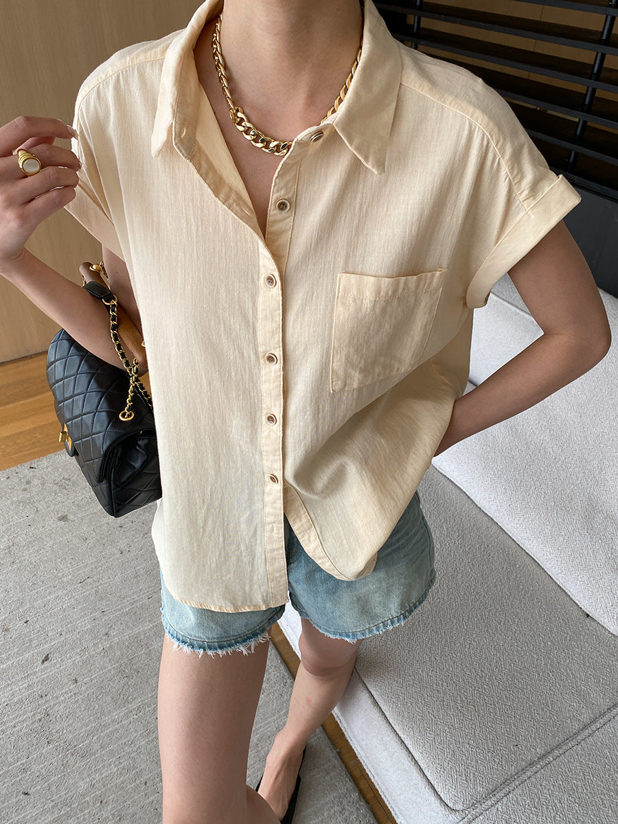 Women Thin & Light Textured Cotton Shirt