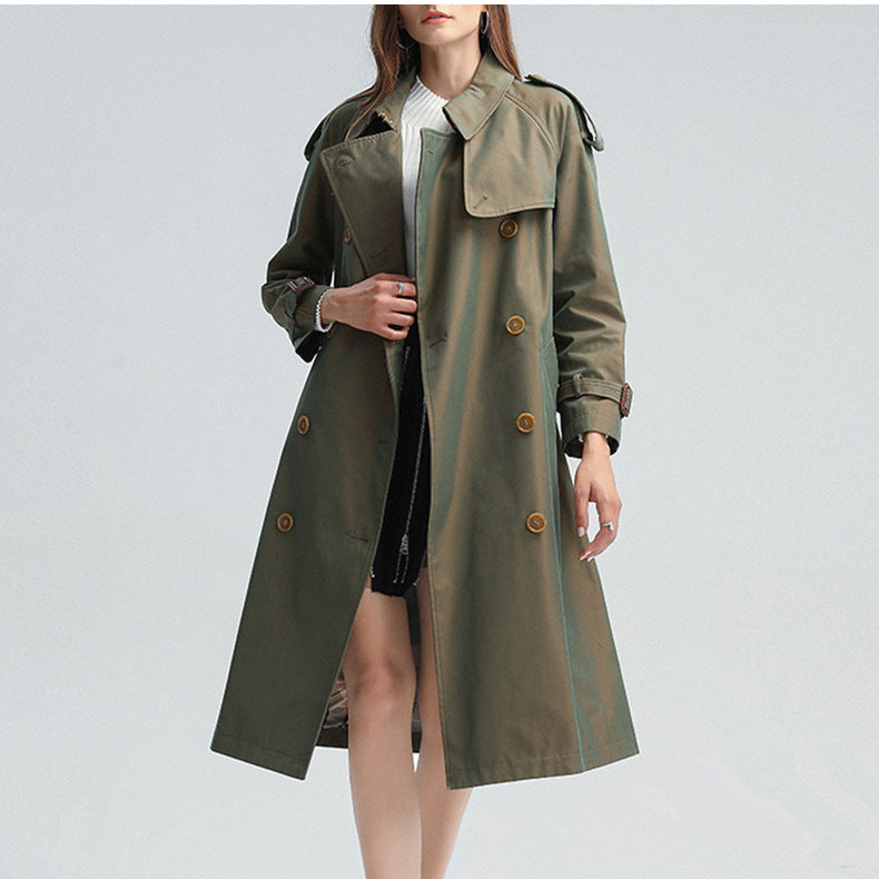 Classy Designed Long Trenchcoat for Women