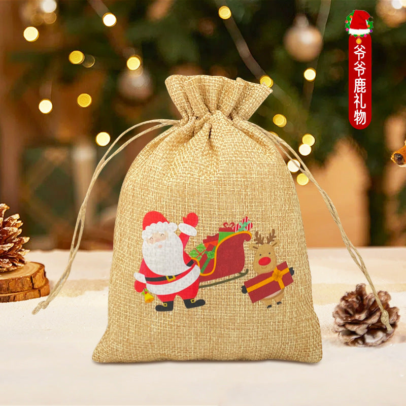 Christmas Drawstring Gift Bag for Apples 24pcs/Set